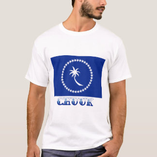 Camiseta Bandeira de Chuuk, com nome