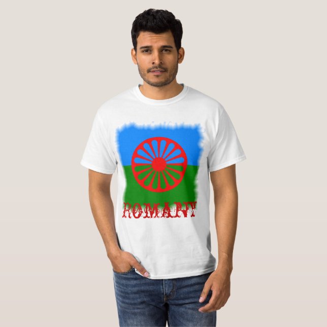 Camiseta Bandeira de cigana oficial da Romênia Zazzle Brasil