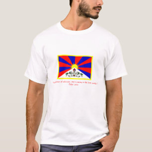 Camiseta Bandeira de citações Dalai Lama de Tibet