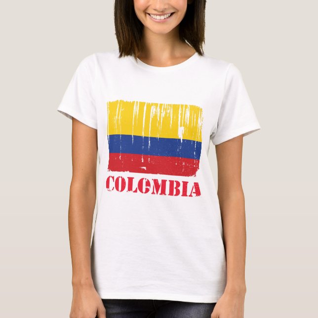 Camiseta Bandeira de Colômbia (Frente)
