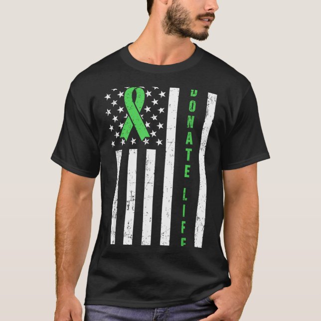 Camiseta Bandeira de Conscientização de Doadores de Órgãos  (Frente)