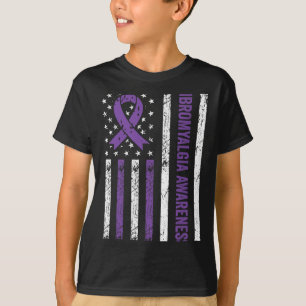 Camiseta Bandeira de Conscientização Fibro Guerreiro Fita R
