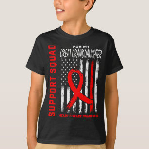 Camiseta Bandeira de Conscientização sobre Doenças Cardíaca