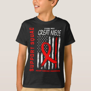 Camiseta Bandeira de conscientização sobre doenças cardíaca