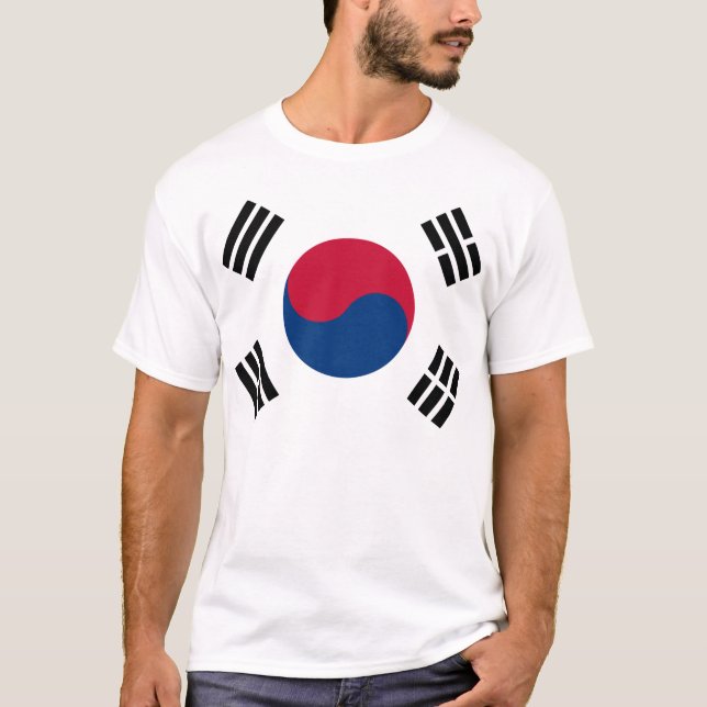 Camiseta Bandeira de Coreia do Sul (Frente)