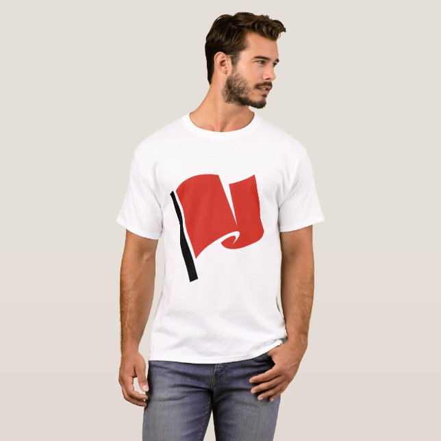 Camiseta Bandeira de Corrida Vermelha (Frente Completa)