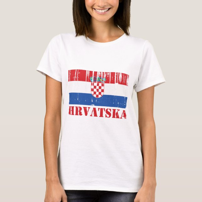Camiseta Bandeira de Croatia (Frente)