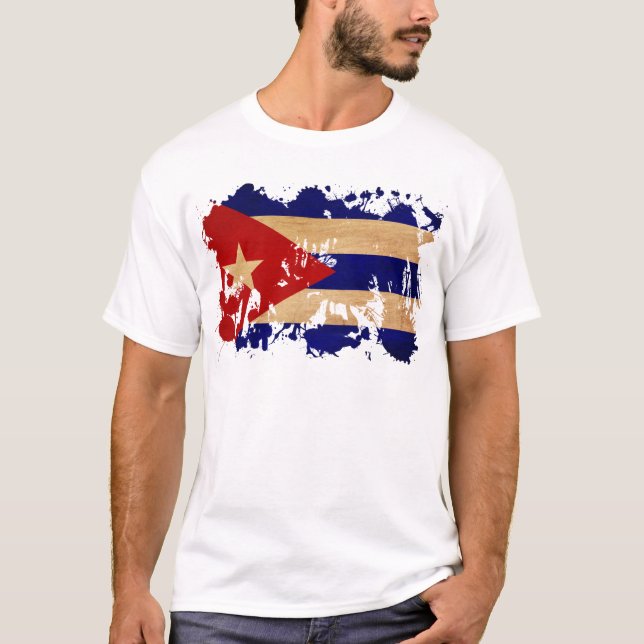 Camiseta Bandeira de Cuba (Frente)