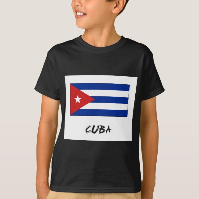 Camiseta Bandeira de Cuba (Frente)