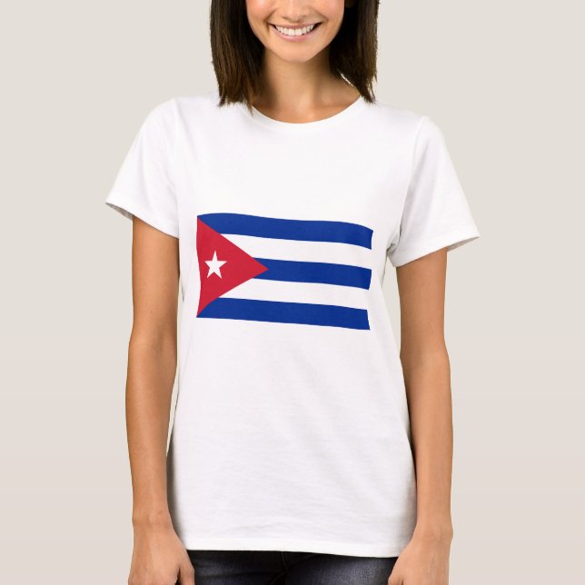 Camiseta Bandeira de Cuba (Frente)