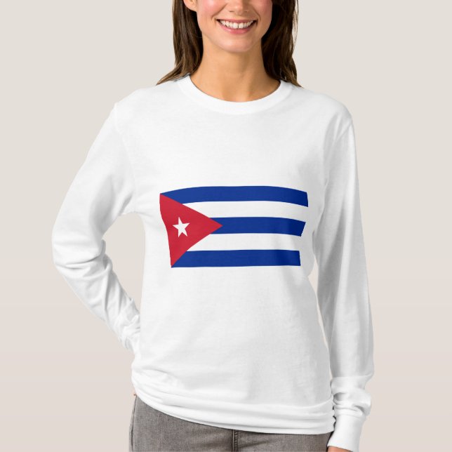 Camiseta Bandeira de Cuba (Frente)