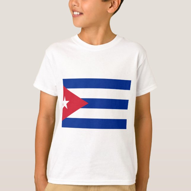 Camiseta Bandeira de Cuba (Frente)