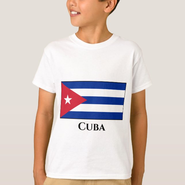 Camiseta Bandeira de Cuba (Cuba) (Frente)