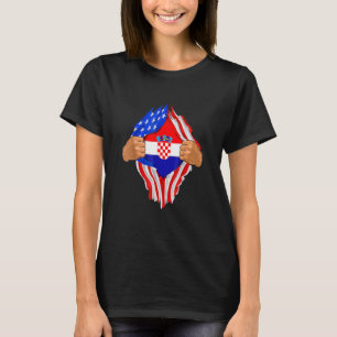 Camiseta Bandeira de Dentro de Sangue Croata