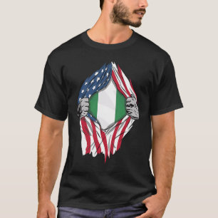 Camiseta Bandeira de Dentro de Sangue nigeriana
