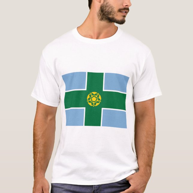 Camiseta Bandeira de Derbyshire (Condado de England, Reino  (Frente)