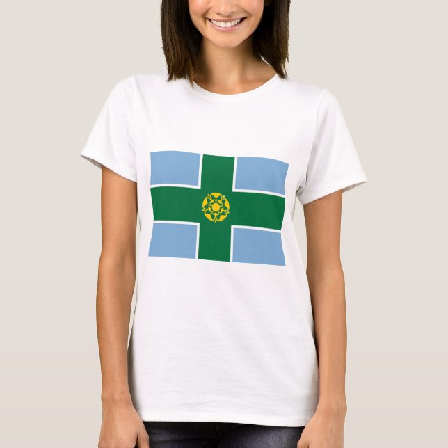 Camiseta Bandeira de Derbyshire (Condado de England, Reino  (Frente)