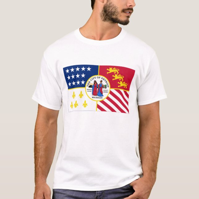 Camiseta Bandeira de Detroit (Frente)