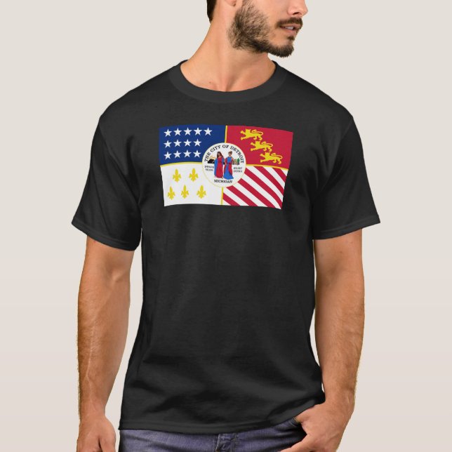 Camiseta Bandeira de Detroit (Frente)