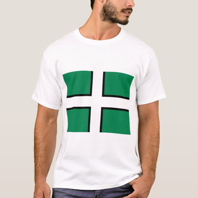 Camiseta Bandeira de Devon (distrito do Reino Unido) (Frente)