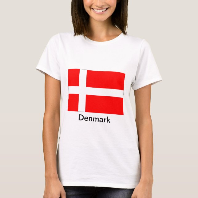 Camiseta Bandeira de Dinamarca (Frente)