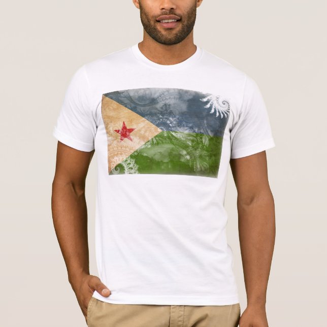 Camiseta Bandeira de Djibouti (Frente)