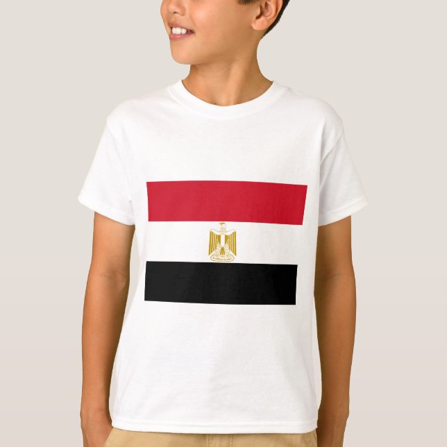 Camiseta Bandeira de Egipto - علممصر - bandeira egípcia (Frente)
