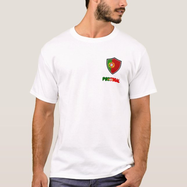 Camiseta Bandeira de escudo portuguesa T-Shirt (Frente)