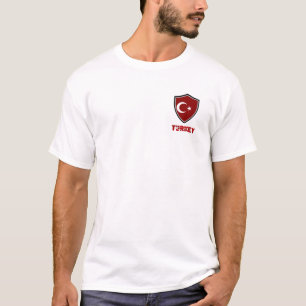 Camiseta Bandeira de escudo turca T-Shirt