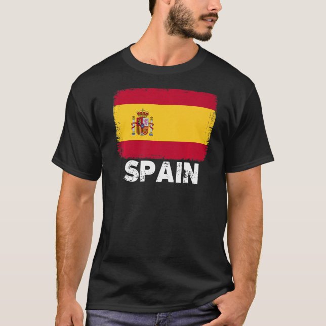 Camiseta Bandeira de espanha de apoio às Pessoas espanholas (Frente)