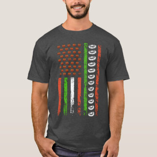 Camiseta Bandeira de Esportes Americanos Halloween Abóbora 