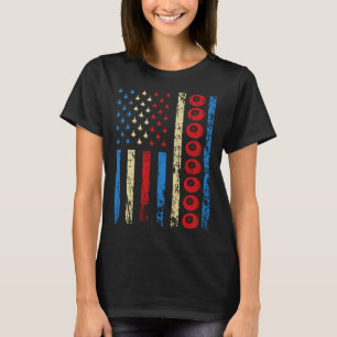 Camiseta Bandeira de Esportes de Taco Americanos 4 de Julho