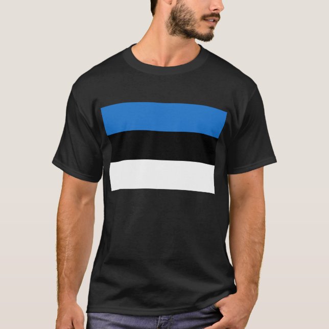 Camiseta Bandeira de Estónia (Frente)