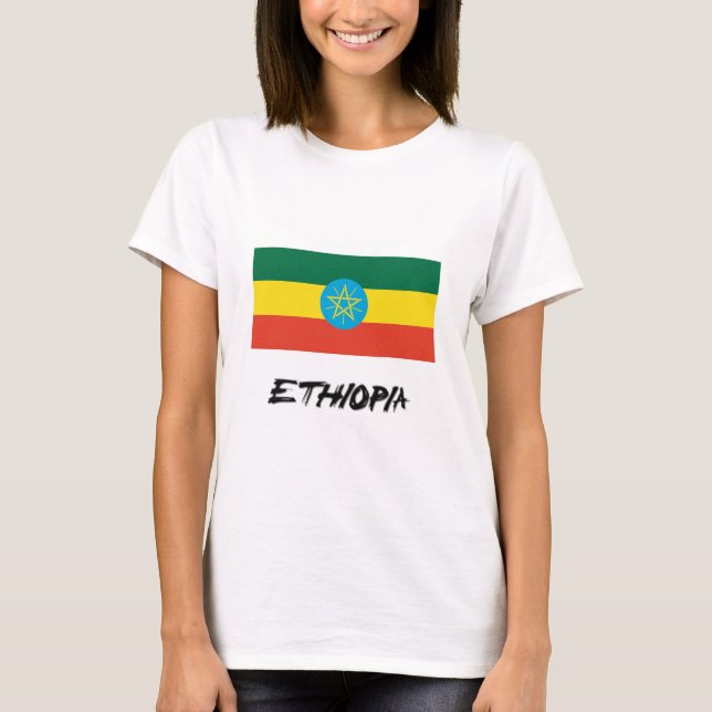 Camiseta Bandeira de Etiópia (Frente)
