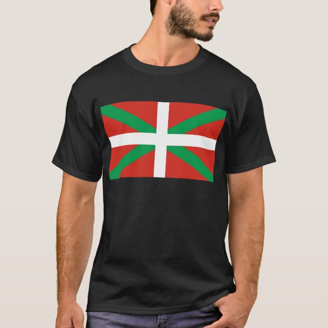 Camiseta Bandeira de Euskadi - país Basque - Ikurri (Frente)