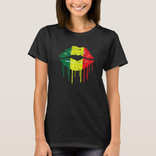 Camiseta Bandeira de Férias na Jamaica Mochileiro Beijando