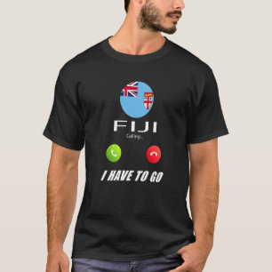 Camiseta Bandeira de Fiji Lembrança Fiji Está Chamando Está