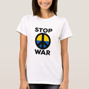 Camiseta Bandeira de fim de guerra da Ucrânia