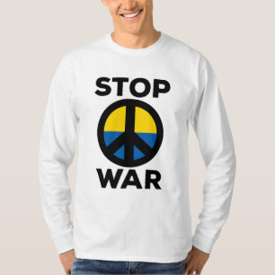 Camiseta Bandeira de fim de guerra da Ucrânia