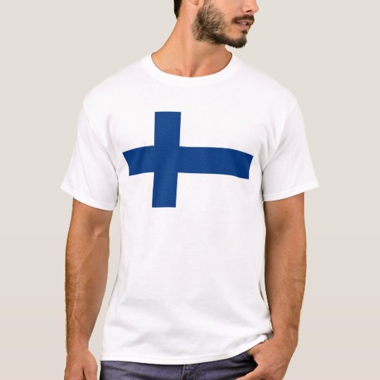 Camiseta Bandeira de Finlandia (lippu de Suomen, flagga de
