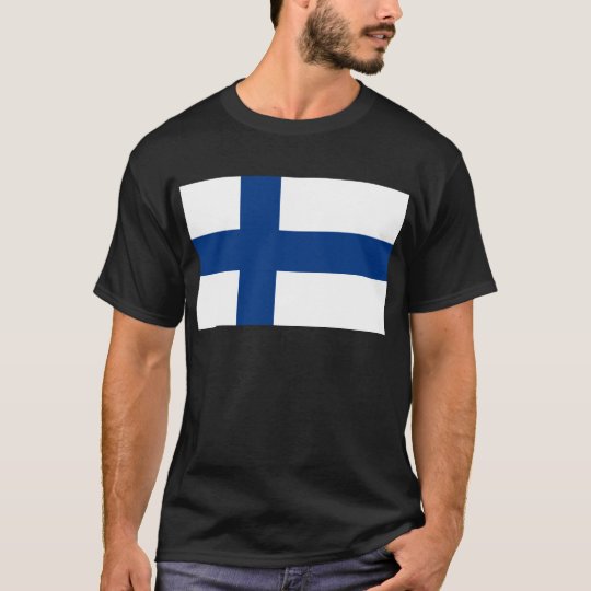 Camiseta Bandeira de Finlandia (lippu de Suomen, flagga de