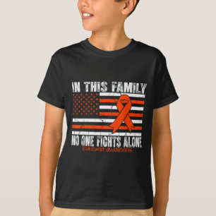 Camiseta Bandeira de Fita Laranja de Conscientização da Leu
