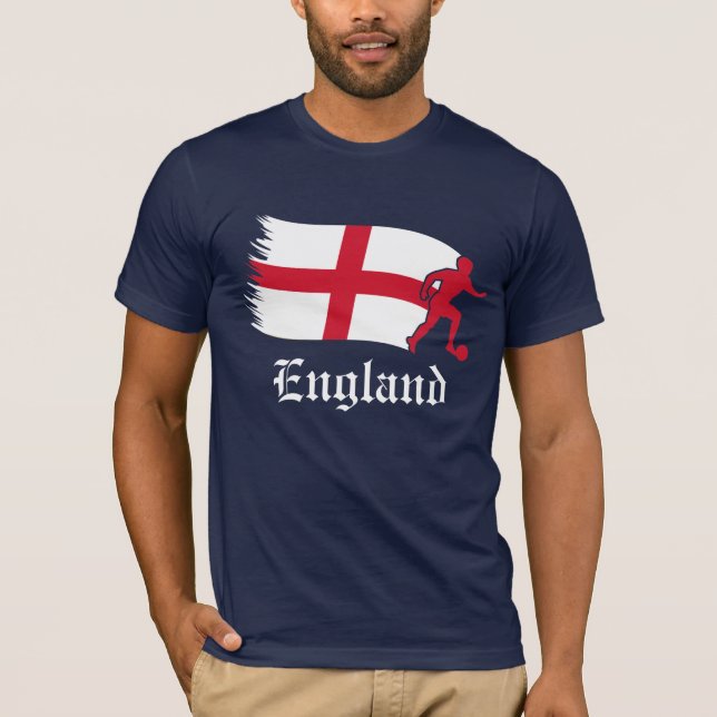 Camiseta Bandeira de Futebol da Inglaterra (Frente)