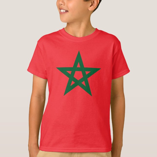 Camiseta Bandeira de futebol marroquina (Frente)