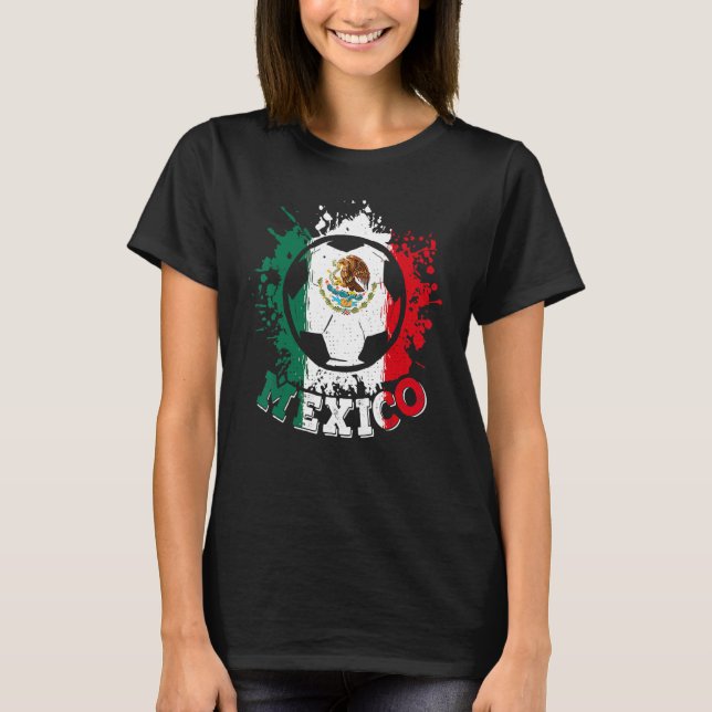 Camiseta Bandeira de Futebol Mexicano (Frente)