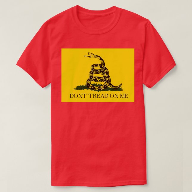 Camiseta Bandeira de Gadsden, Donx27t, em mim, Yello Libert (Frente do Design)