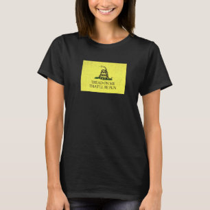 Camiseta Bandeira de Gadsden Modernizada Pise Em Mim Isso S