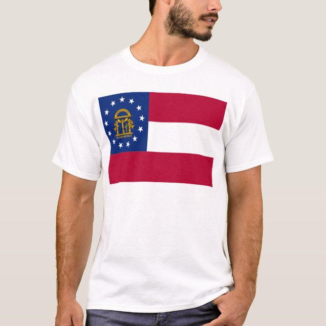Camiseta Bandeira de Geórgia (Frente)
