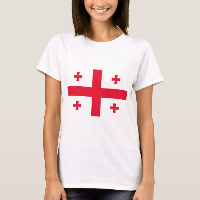 Camiseta Bandeira de Geórgia (país) (Frente)