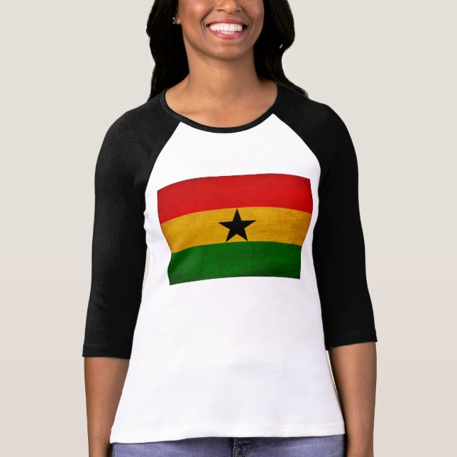 Camiseta Bandeira de Ghana (Frente)